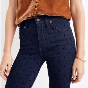 Madewell Polka Dot High Rise Skinny
